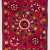 Red Vintage Embroidery, UZBEK Suzani with Floral Patterns / Embroidered Cover / Hanging, 4' 5" x 5' 8" (135 x 175 cm)